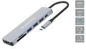 Conceptronic DONN19G 7-in-1 USB 3.2 Gen 1 Dockingstation - HDMI - USB-A 3.0 x 3 - SD