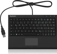 KEYSONIC 60378, KeySonic ACK-3410 (US) Super-Mini Tastatur - Smart-Touchpad - USB -