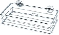 t﻿esa Baath Ablagekorb Single, Edelstahl, selbstklebend Duschablage, rostfrei &