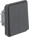 BERKER 50423515, Berker SERIENTAST.EINS.M.WIP.2F AP/UP / BERKER 50423515 GRAU MATT
