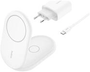 Belkin BOOSTCHARGE Qi2 15w Mag 2in1 Stand WH