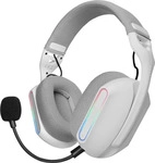 MARS GAMING MHWPROW, Mars Gaming CASQUE GAMER SANS FIL MHW-Pro RGB BLANC - Headset