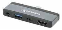 Manhattan USB-C PD auf HDMI 4-in-1 Mobile Dockingstation