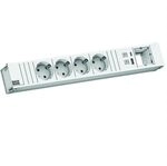 BACHMANN CONI 4xCEE7/3 1xUSB A/C 22W 1xCM 0,2m GST18 RAL9010