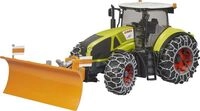 Bruder Claas Axion 950 mit Schneeketten und R&auml;umschild