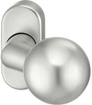 FSB T&uuml;rknopf 07 0846 auf Rosette, Aluminium silber eloxiert (5 St&uuml;ck)