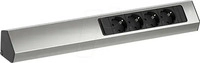 BACHMANN 932004, BACHMANN Steckdosenleiste Casia2 L 4 Steckdosen, Edelstahl-Effekt