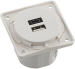BERKER Integro USB Ladesteckdose USB-A, USB-C wei&szlig; matt
