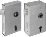 AMF Spezialschloss f&uuml;r Stahlkonstruktionen 140U, PZW, Kastenst.40mm,Stahl blank