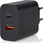 NEDIS WCPD65W130BK, Nedis NETZLADEGER&Auml;T USB/USB-C 65W / NEDIS WCPD65W130BK SW