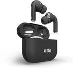 SBS AIR KAB MAX TrueWireless Headset mit QI-Ladeetui schwarz