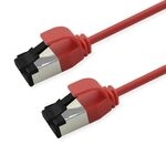 ROLINE S/FTP-(PiMF-) Patchkabel Cat.8 (Class I), Slim, LSOH, PoE, rot, 5 m