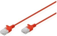 DIGITUS CAT 6 U-UTP Slim Patchkabel, 5 m, Rot, 10 St&uuml;ck