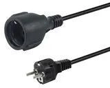 Equip Stromkabel CEE 7/7->CEE 7/3 St/Bu schwarz - Strom/Netzteil
