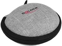 Delock Tasche f&uuml;r Kopfh&ouml;rer - Polyester - Grau