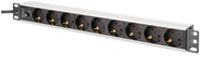 DIGITUS 1U Alu PDU rackmount. 8x CEE 7/7 outlet 1x Stecker