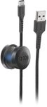 SBS Daten- u. Ladekabel mit Magnethalter, USB-A USB-C, 1m
