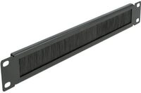 Delock Cable Management Brush Strip - Kabelmanagementblende mit B&uuml;rste - Schwarz -