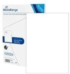 MEDIARANGE Matt - permanenter Klebstoff - Mattes Wei&szlig; - A4 (210 x 297 mm)