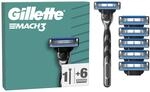 Gillette Mach3 Systemklingen 6er + Handst&uuml;ck Ersatzklingen