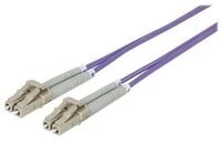 Intellinet Fiber Optic Patch Cable, OM4, LC/LC, 5m, Violet, Duplex, Multimode,...
