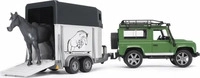 BRUDER 02592, Bruder Land Rover Defender mit Pferdeanh&auml;nger -