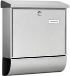 Burg-W&auml;chter BURG Briefkasten AMRUM-SET - mit Zeitungsbox, Edelstahl rostfrei