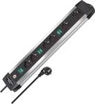 Brennenstuhl Steckdosenleiste 6fach mit Schalter 3m H05VV-F3G1.5 Alu-Line