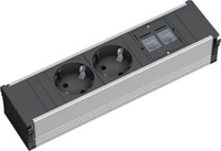 BACHMANN 333.1008, BACHMANN CONI 2x Schutzkontakt 2x CAT6 GST18