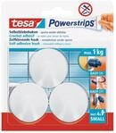 tesa&reg; Powerstrips Haken Small rund &ndash; wei&szlig; Selbstklebender Wandhaken ohne...