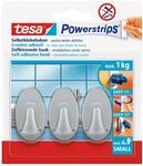 tesa&reg; Powerstrips Haken Small oval, wei&szlig;, selbstklebend Wandhaken ohne Bohren
