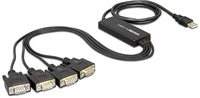 DELOCK 61887, Delock USB 2.0 > 4 x Serial Adapter - Serieller Adapter