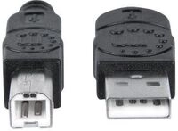 Manhattan USB-A to USB-B Cable, 1.8m, Male to Male, Black, 480 Mbps (USB 2.0)