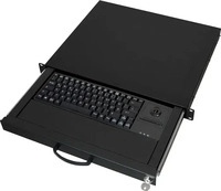 AIXCASE AIX-19K1UKDETB-B, Aixcase AIX-19K1UKDETB-B - Tastatur - rack-montierbar
