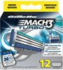 Gillette Mach3 Turbo 3D Systemklingen 12er Ersatzklingen, 12 Stück