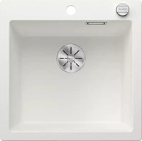 BLANCO 523680, Blanco PLEON 5 Silgranit wei&szlig; Ablaufgarnitur mit Raumsparrohr, 3 1/2"