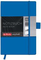 herlitz Notizbuch, Kunstleder, A6, kariert, 96 Blatt, blau