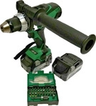 HIKOKI DS18DSDLWPZ, Hikoki DS18DSDL + 2 Akku Akku-Bohrmaschine, 18V