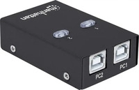 MANHATTAN 162005, Manhattan USB-A Automatic Sharing Switch, 2x USB-B Ports, 480 Mbps