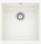BLANCO 521334, Blanco Rotan 400-U Wei&szlig; O.Af Ablaufgarnitur mit Raumsparrohr, 3 &frac12;''