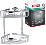tesa&reg; ALUXX Duschkorb doppelt &ndash; verchromt, ohne Bohren Duschablage