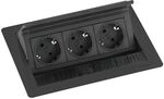 EVOline Flip Top Push S 3xSchuko schwarz