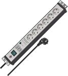 Brennenstuhl Premium-Line 19" &Uuml;SS 6fach sw/ligrau 60kA/Filter - 3m H05VV-F3G1.5 *DE*