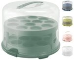 Rotho Tortenglocke XL 26 cm mit Trays FRESH Mistletoe green