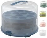 Rotho Tortenglocke XL 26 cm mit Trays FRESH horizon blue
