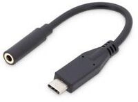 DIGITUS USB Type-C Audio Adapter / Konverter, Type-C/St auf 3.5mm Klinke/Bu
