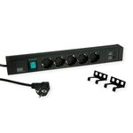 BACHMANN CONNECT LINE 5xSchutzkontakt, Schalter USB A&C 22W, schwarz
