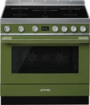 Smeg CPF9IPOG, Smeg CPF9IPOG Portofino-Induktions-Kochzentrum Olivgr&uuml;n 90 cm