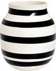 Kähler Design Kähler Omaggio Vasen mittel aus Keramik - black - Ø 16,5 cm - Höhe