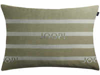 JOOP! Living Logo Stripes Kissenhülle - oliv - 40x60 cm 50864-090-40-60